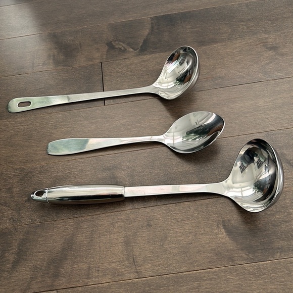 Kitchen Cooking Utensil Set, Stainless Steel High Quality Tools, Food Prep Serve - Picture 2 of 6